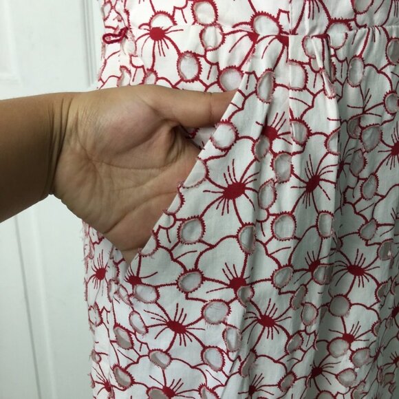 Jean Paul Gaultier for Target Juniors Floral Strapless Mini Dress Size 9 Red - Picture 7 of 16